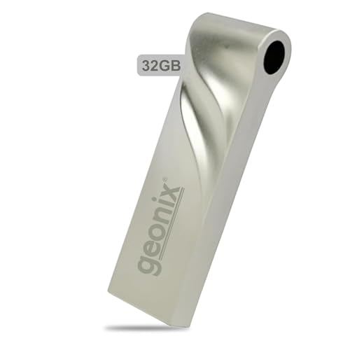 Geonix 32 GB 3.2 Pendrive, Lightweight, Keyring Design, 5 Years Warranty (Grey) - Image 1
