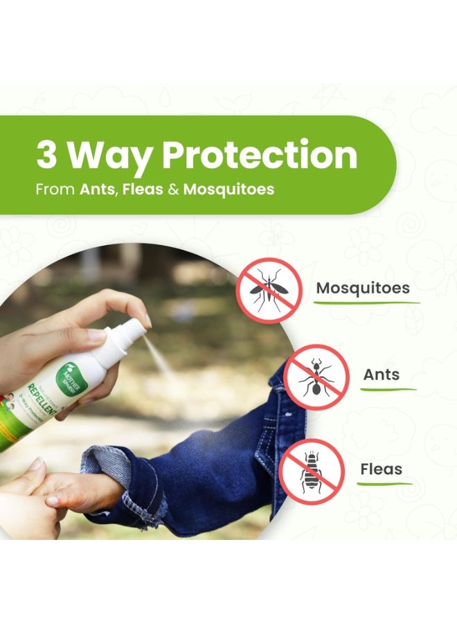 Mother Sparsh Natural Insect Repellent Spray For Babies | With Citronella, Eucalyptus & Lemongrass Oil | 100% Protection from Mosquitoes, Fleas and Ants- 100ml - Image 3