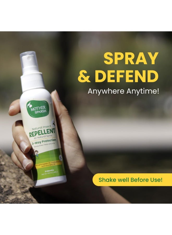 Mother Sparsh Natural Insect Repellent Spray For Babies | With Citronella, Eucalyptus & Lemongrass Oil | 100% Protection from Mosquitoes, Fleas and Ants- 100ml - Image 5