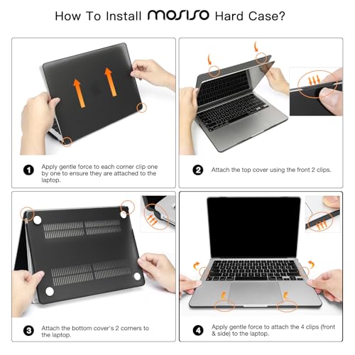 MOSISO Compatible with MacBook Air 13 inch Case 2025 2024 2023 2022 M4 A3240 M3 A3113 M2 A2681, Plastic Hard Shell&Keyboard Cover&Screen Film&Type C for MacBook Air 13.6 inch Case, Dusty Rose - Image 3