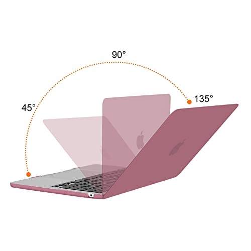 MOSISO Compatible with MacBook Air 13 inch Case 2025 2024 2023 2022 M4 A3240 M3 A3113 M2 A2681, Plastic Hard Shell&Keyboard Cover&Screen Film&Type C for MacBook Air 13.6 inch Case, Dusty Rose - Image 4