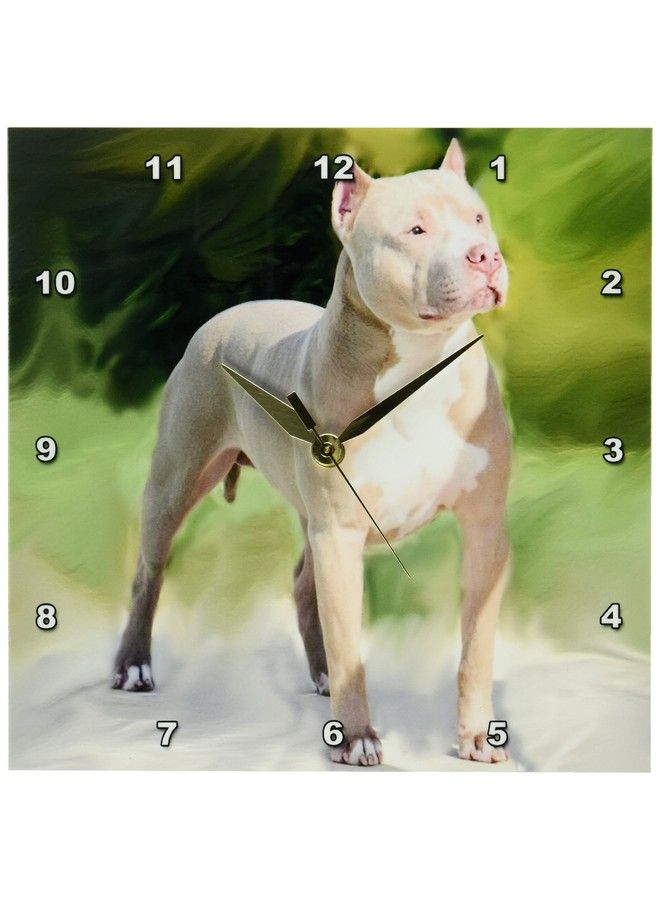 3DROSE ساعة حائط من شركة LLC من نوع بيت بول الأمريكي 10 × 10 بوصة - Image 2