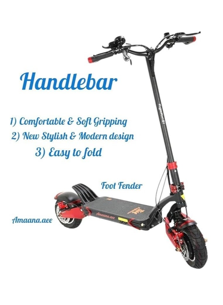 كوجو كيرين سكوتر كهربائي G-1، أقصى سرعة 65 كم/ساعة، مدى 65 كم، محرك مزدوج 1200 وات، بطارية 52 فولت/118.2 أمبير/ساعة، أضواء LED، قابل للطي، أقصى حمولة 150 كجم، مثبت السرعة متوفر، مع هدايا مجانية سترة وخوذة. - Image 3