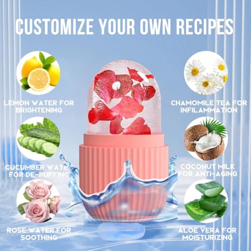 ANTIL'S Face Ice Roller for Men & Women – Reusable & Unbreakable Face Massager for Glowing Skin, Puffy Eyes & Relaxation – Ice Cube Roller for Skin Care (Multicolor) - Image 3