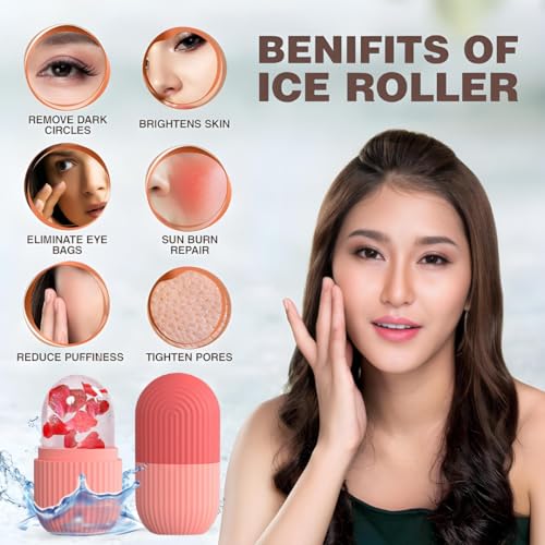 ANTIL'S Face Ice Roller for Men & Women – Reusable & Unbreakable Face Massager for Glowing Skin, Puffy Eyes & Relaxation – Ice Cube Roller for Skin Care (Multicolor) - Image 5