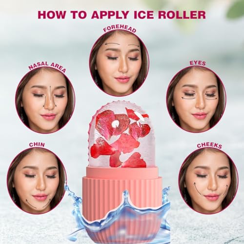 ANTIL'S Face Ice Roller for Men & Women – Reusable & Unbreakable Face Massager for Glowing Skin, Puffy Eyes & Relaxation – Ice Cube Roller for Skin Care (Multicolor) - Image 4