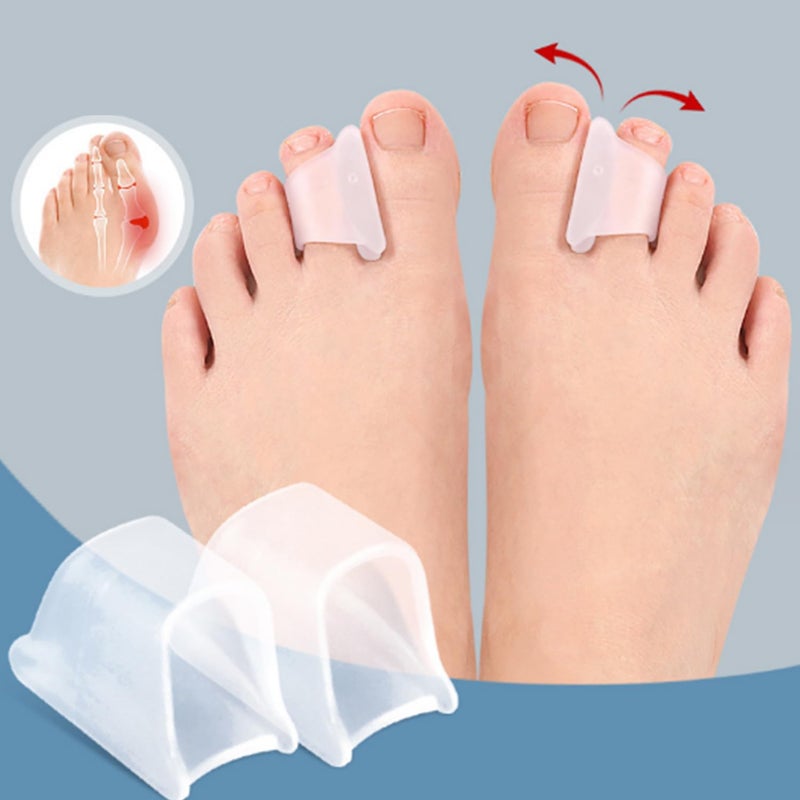 Toe Straighteners Transparent Silicone Gel: Immediate Pain Relief - 10-Piece Set for Daily Foot Correction, Universal Fit for Men and Women - Image 2