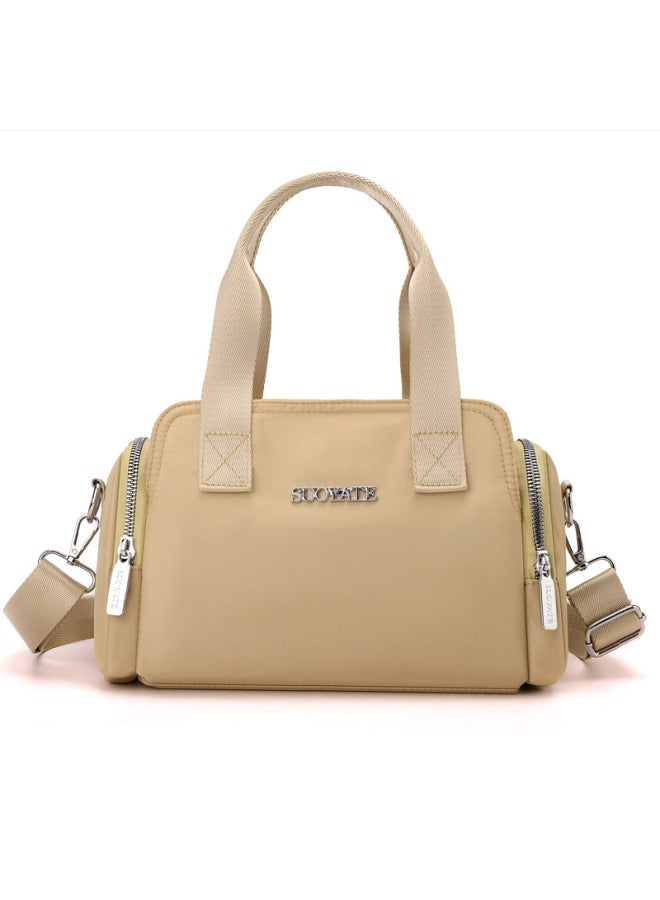Simple Play Handbag Women's Outdoor Leisure Travel Shoulder Bag Fashion Commuter Nylon Crossbody Bag-Colour:Khaki - Image 1