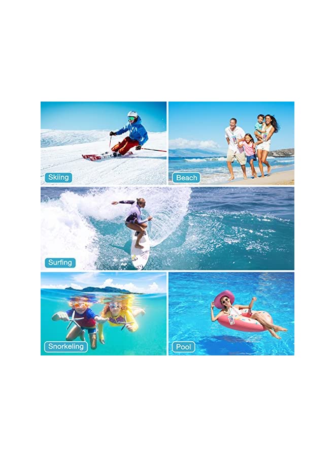 Procases ProCase Waterproof Phone Pouch, Universal Cellphone Dry Bag for iPhone 14 13 12 11 Pro Max Plus iPhone XR/X/8/7/6S, Underwater Case for Samsung Galaxy S20 S10 S9 S8 Pixel up to 7.0" -2Pack,Blue/Green - Image 4