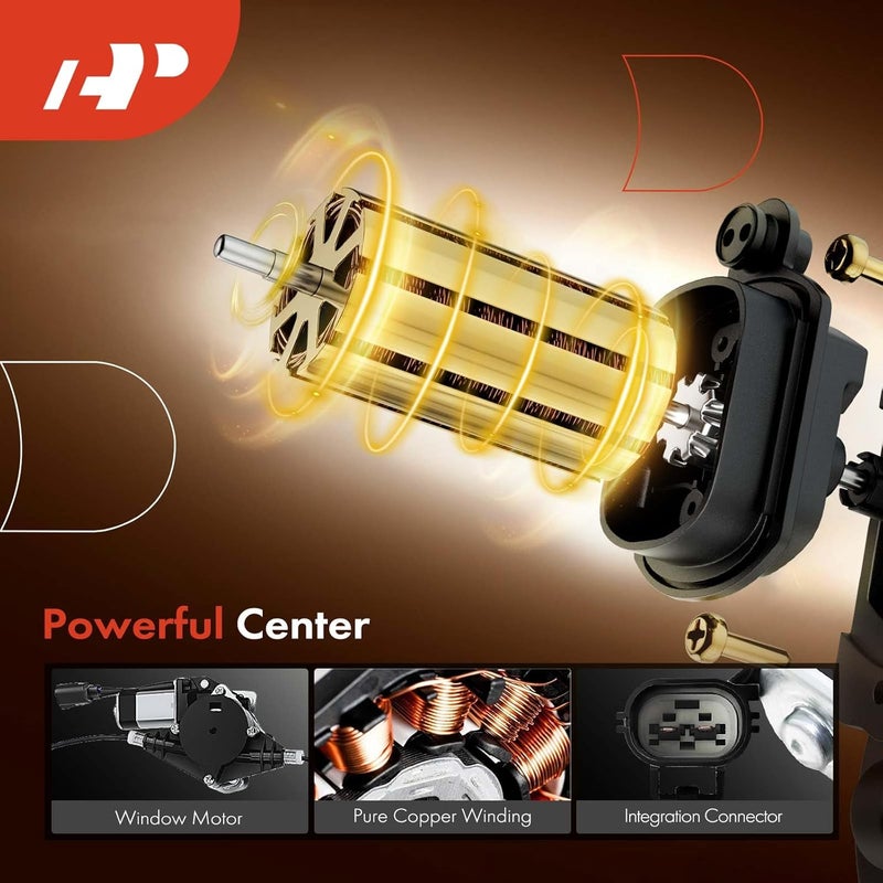 A-Premium Power Electric Window Regulator with Motor for Ford F-250/F-350/F-450/F-550 Super Duty 2013-2016 Rear Left Driver Side - Image 4