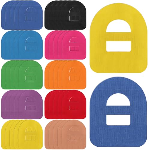 EPDPLAY 50 PCSOmnipod 5 Adhesive Patch PreCut Waterproof Adhesive Overpatches with Strap Split Backing Sweatproof Tape Long Fixation for Your Glucose Monitor Sensor Colorful - Image 2