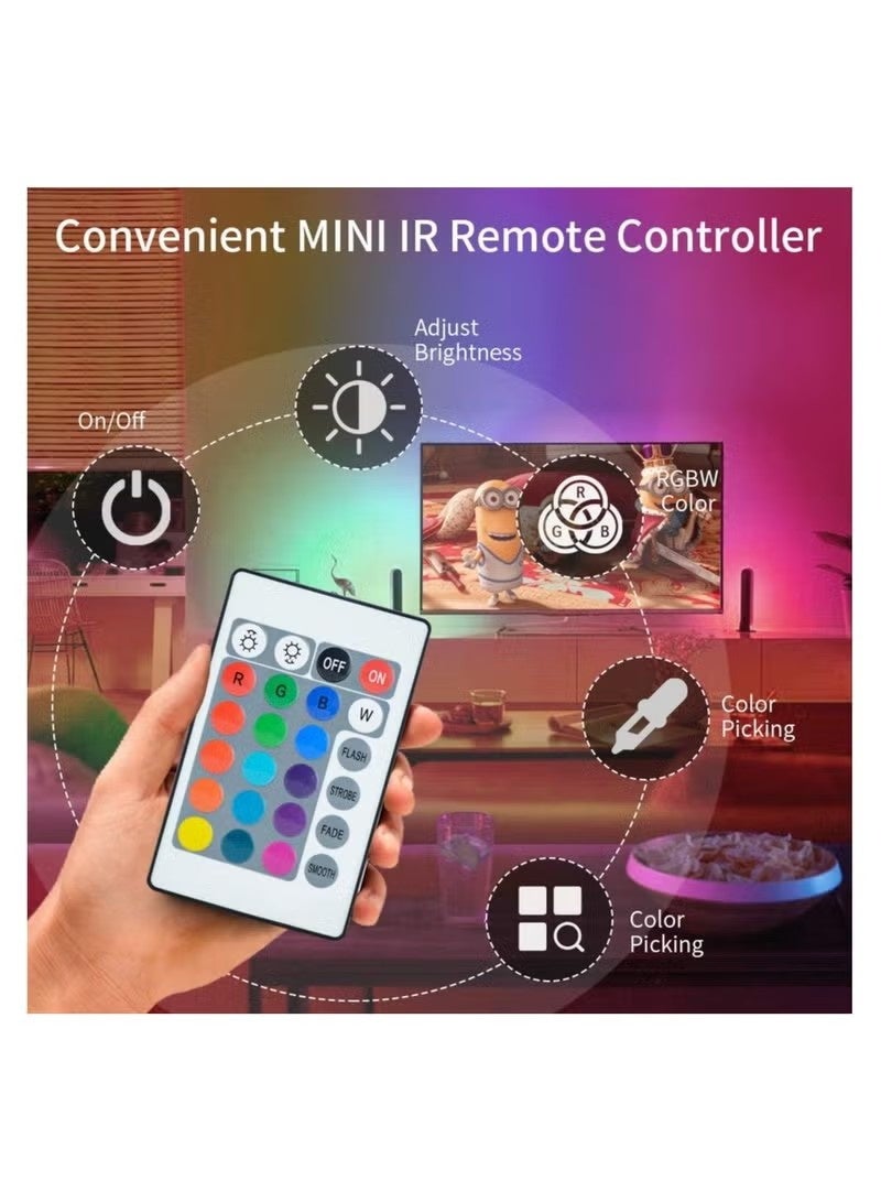 شريط إضاءة LED للتلفزيون يعمل بمنفذ USB، مرن ومتعدد الألوان (RGB) مع جهاز تحكم عن بُعد، مناسب لديكور المنزل والمطبخ والبار والحفلات. - Image 4