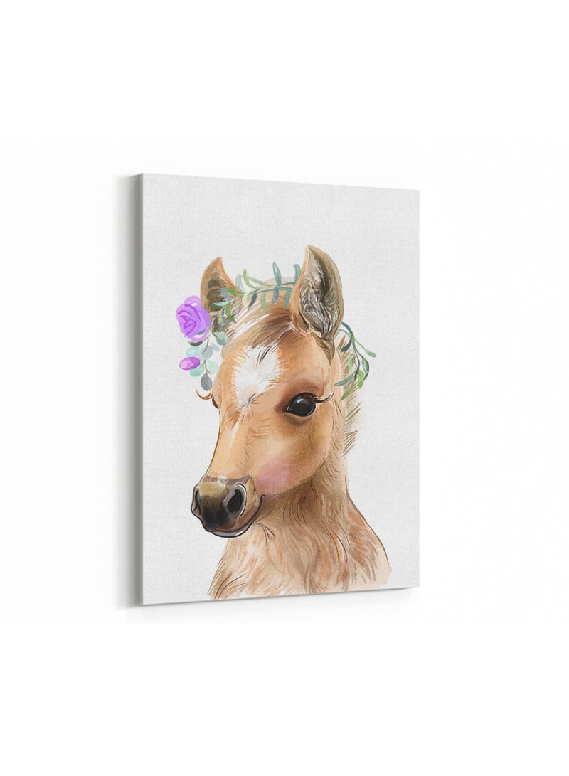 LOWHA Framed Canvas Wall Art Stretched Over Wooden Frame with Farm Animal Painting, For Home, Living Room, Office Decor  - Image 4