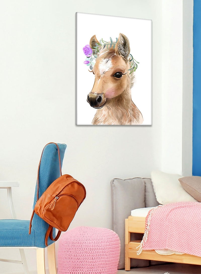 LOWHA Framed Canvas Wall Art Stretched Over Wooden Frame with Farm Animal Painting, For Home, Living Room, Office Decor  - Image 2