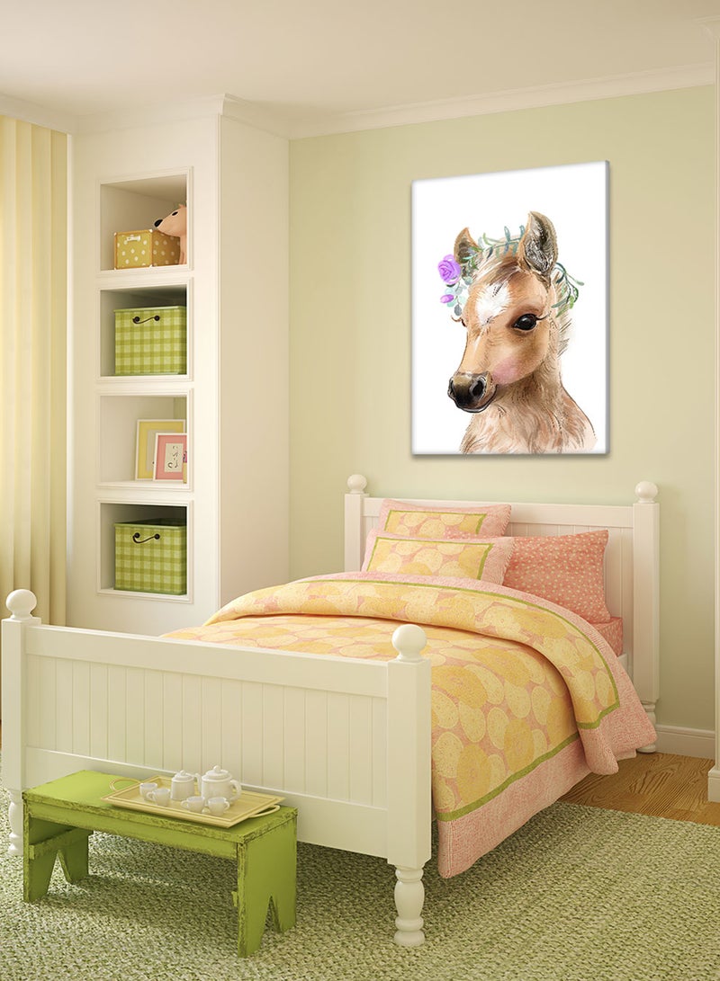 LOWHA Framed Canvas Wall Art Stretched Over Wooden Frame with Farm Animal Painting, For Home, Living Room, Office Decor  - Image 3