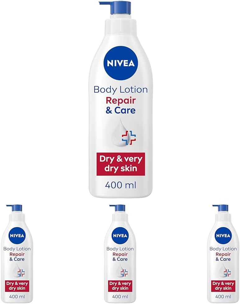 NIVEA Body Repair Care 400 ml 72H Moisture Body Lotion with Strengthening Formula Skin Barrier Strengthening Moisturising Cream Body Lotion for Dry Skin With Niacinamide and Glycerin