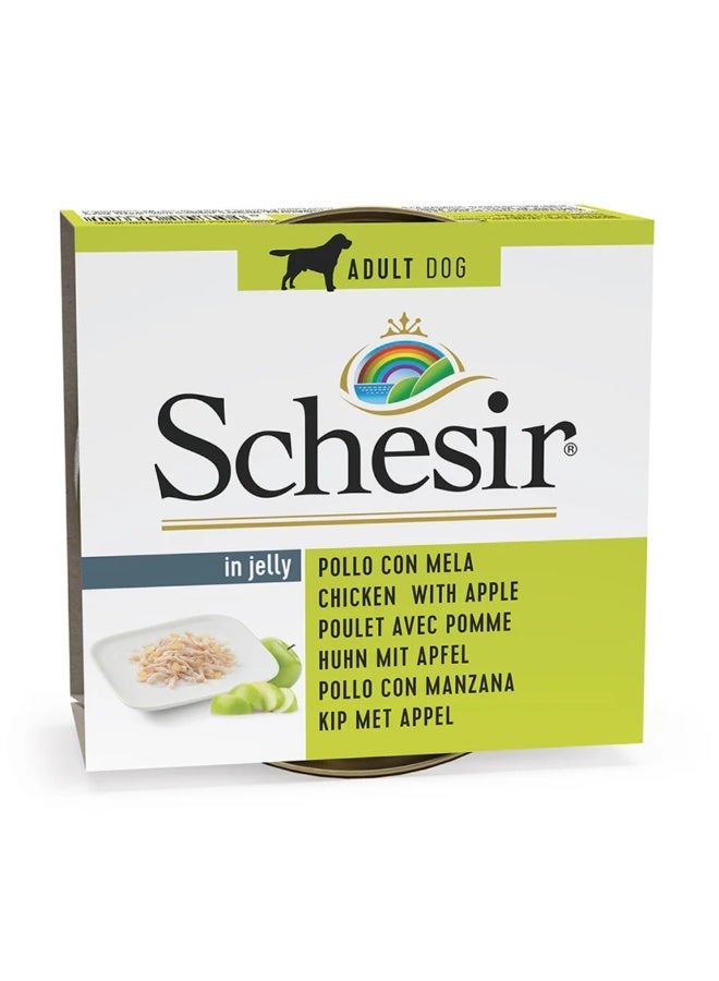 شيسر شرائح دجاج مع التفاح، طعام رطب للكلاب، 150 غرام (10 قطع) - Image 1