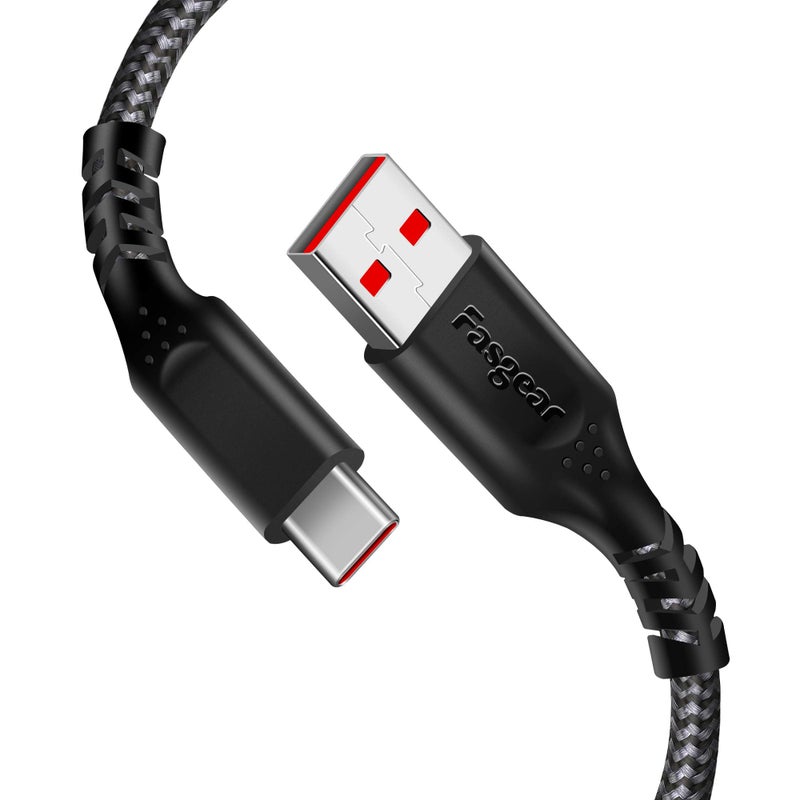 Fasgear Warp Charge 30W Cable 1M - Dash Charging USB C Cable for OnePlus 7/7T/6T/5T - Black - Image 2