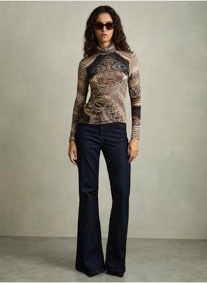ريس Snake Print Top