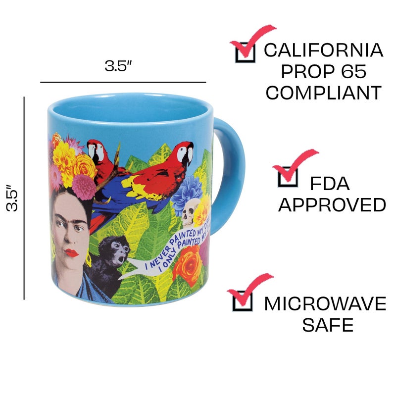 The Unemployed Philosophers Guild Frida Kahlo Dreams Mug - Sip Coffee With the Beloved Artist in Her Realm of Surrealism, Comes in Gift Box, 12 oz - Image 2