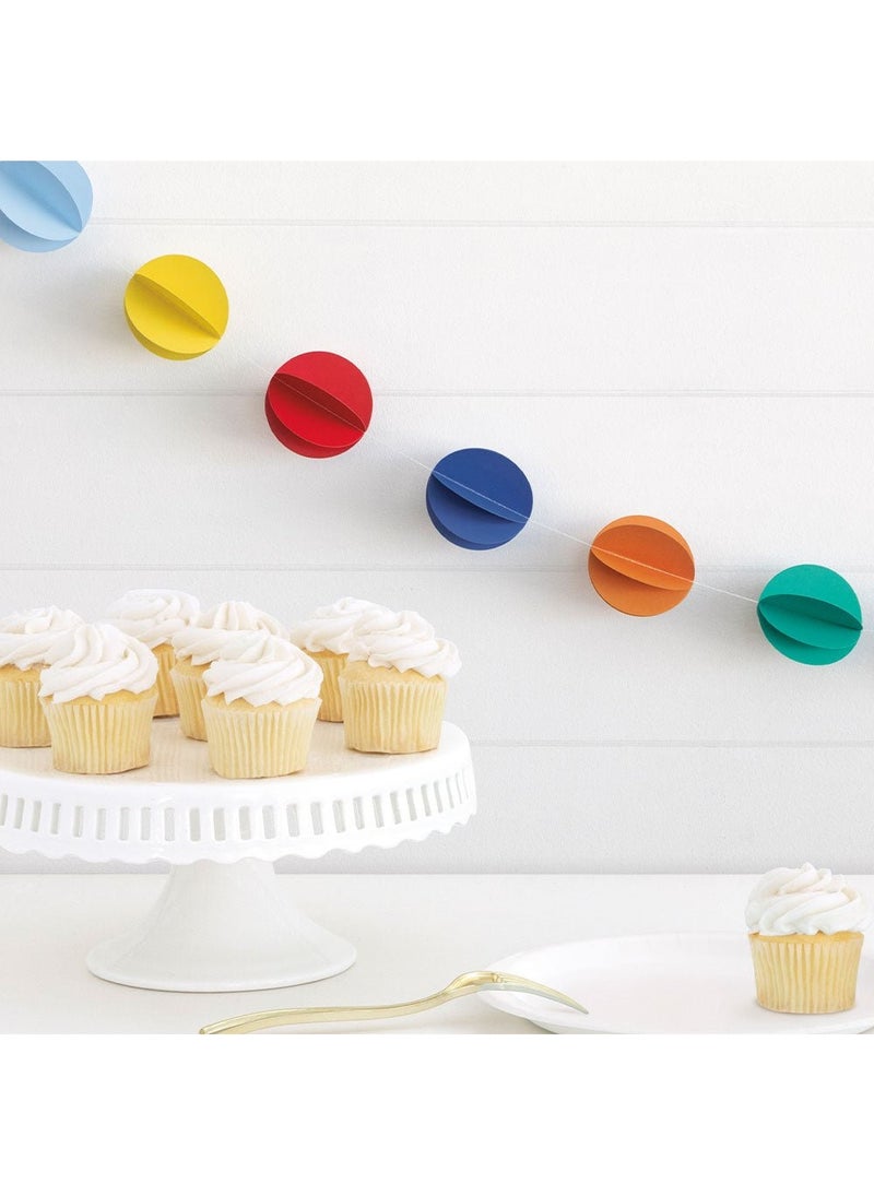 Unique Sphere Garland Multicolored 3D Circles Paper Polyester 213cm - Image 2