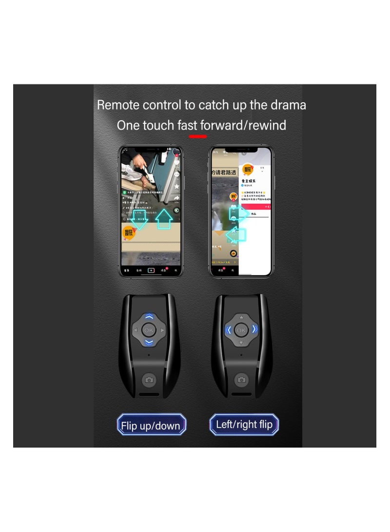 SYOSI Bluetooth Remote Control Page Turner for Kindle App, TikTok, Camera Shutter, Music - Rechargeable Wireless Fingertip Video Controller with Stable BT 4.0 Connection, Compact Design (Black) - Image 4