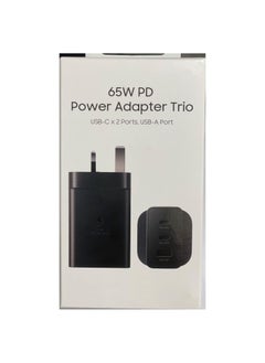 65W Trio Universal Power Adapter | Fast Charging with 2 USB-C & 1 USB-A Port for Laptops, Smartphones & Tablets – Black - pzsku/ZF2798C344D75DD9B0859Z/45/_/1738963564/b447d103-0f6d-49ad-ac33-1f3ca4603a2c