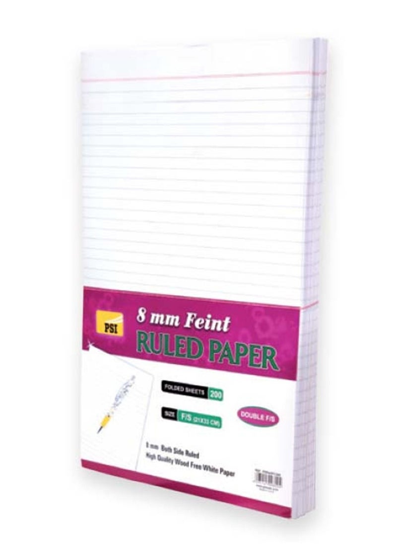Psi 200-Piece Double Sided Ruled Paper 