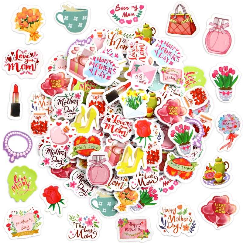 Mothers Day Foam Stickers Happy Mothers Day Sticker for Craft Party Decoration 300Pcs