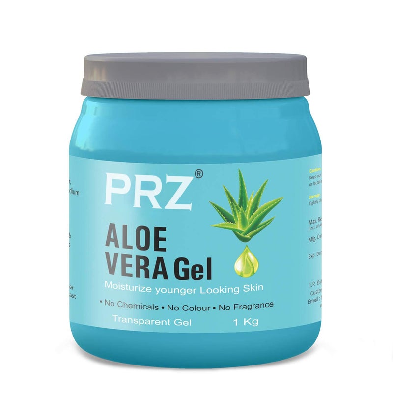 PRZ 100 Pure Natural ALOE VERA GEL Transparent 1KG For Body  Face Moisturizing Hair Gel Multipurpose Beauty Skin Gel Acne Scars Glowing  Radiant Skin Treatment
