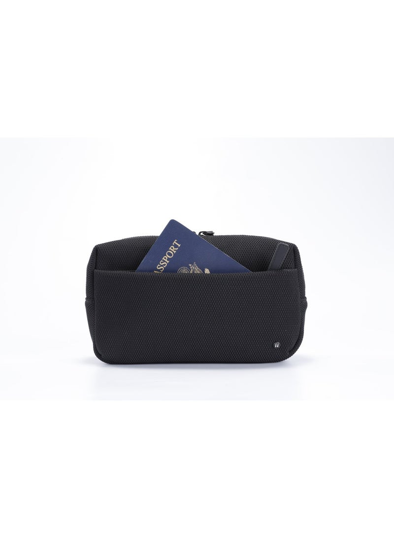LEVELO Leon Organizer Pouch, 2.5L Capacity, Handheld Convenience, Smart Internal Organization, Quick Grab-and-Go, Durable Polyester Construction - Black - Image 3