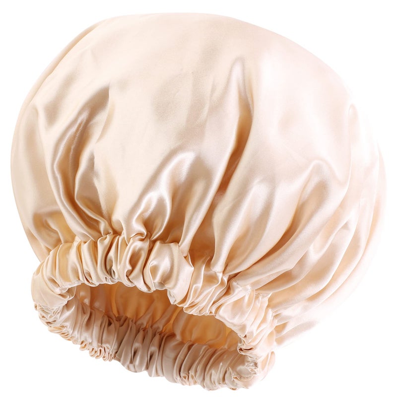 Edoneery Satin Bonnet Silk Bonnet Hair Bonnet for Sleeping-Slouchy Beanie Hat Satin Sleep Cap for Women's Natural & Curly Hair(Champagne) - Image 1