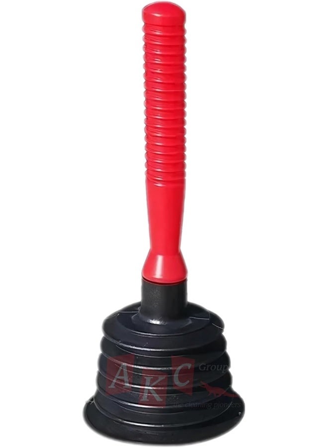 AKC Durable Rubber Toilet Plunger – 30 Cm | Heavy-Duty Suction For Effective Clog Removal | Sturdy, Easy-To-Use Tool For Toilets, Sinks & Drains 