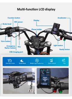 MAXMOV™ CRUISER 3.0 Pro -  3000W Powerful Double-Wheel Hub-Motor Electric Cruiser Scooter , Electric Scooter For Adults With Cruise Control For City And Off-Road Rides, Advanced Electric Scooter With A Max-Speed Of 60km/h, Drive Range Of 70km. NFC Start Engine With LCD Display Speedometer. LED Head And Tail Lights With App LED Control. [Loaded Top-Line Premium Version]. - pzsku/ZF279B4028551F16A6097Z/45/_/1733744863/c617a318-3764-474b-a5fe-0f596ba30c34