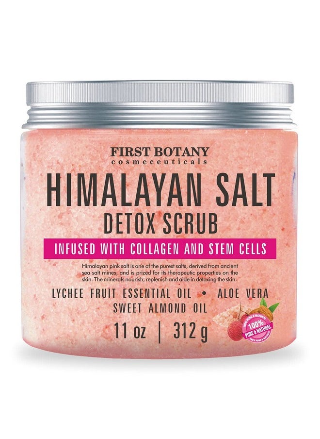 First Botany First Botany Body Scrub - Natural Exfoliating Salt Scrub & Body and Face Souffle helps with Moisturizing Skin, Acne, Cellulite, Dead Skin Scars, Wrinkles (10 fl oz, Himalayan Salt)  - Image 1