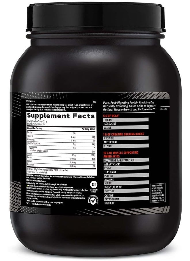 GNC AMP Pure Isolate Fuels Athletic Strength, Performance 25G Whey Protein Iso With 5G Bcaa Vanilla Custard 28 Servings  - Image 2