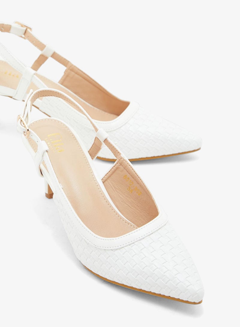 ELLA Weaved Cutout Strap Pump - Image 4