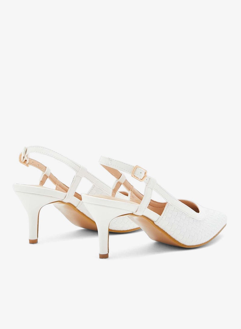 ELLA Weaved Cutout Strap Pump - Image 2