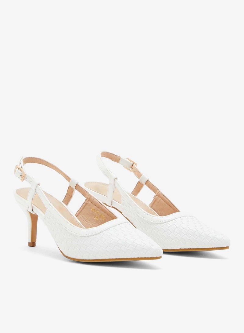 ELLA Weaved Cutout Strap Pump - Image 3