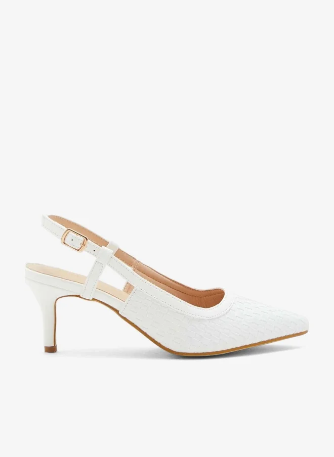 ELLA Weaved Cutout Strap Pump