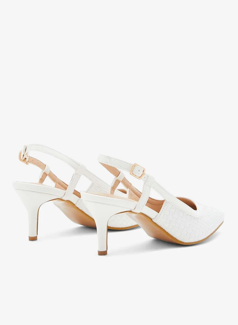 ELLA Weaved Cutout Strap Pump