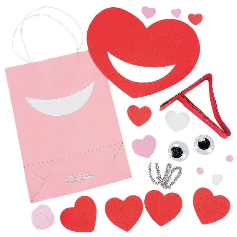 Fun Express Luv Bug Valentine Card Holder Paper Bag Craft Kit - Image 4
