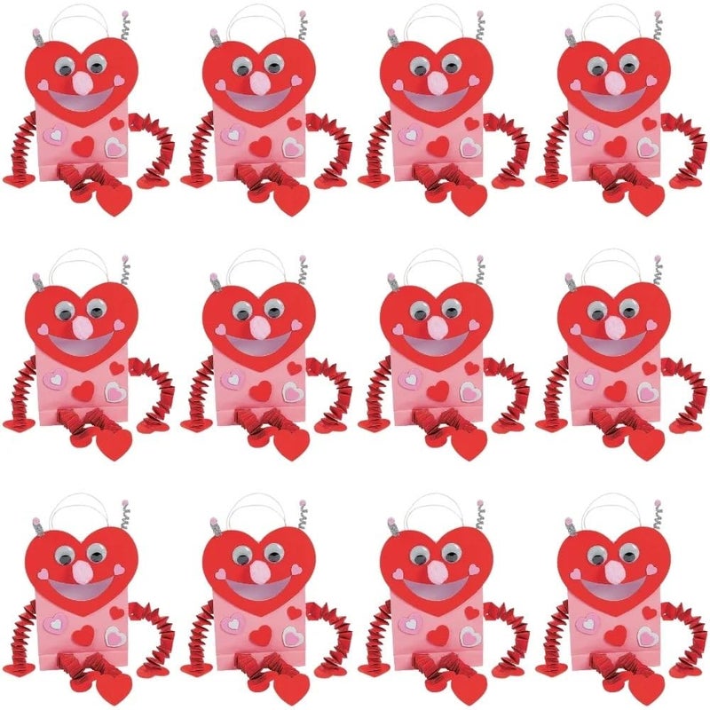 Fun Express Luv Bug Valentine Card Holder Paper Bag Craft Kit - Image 1