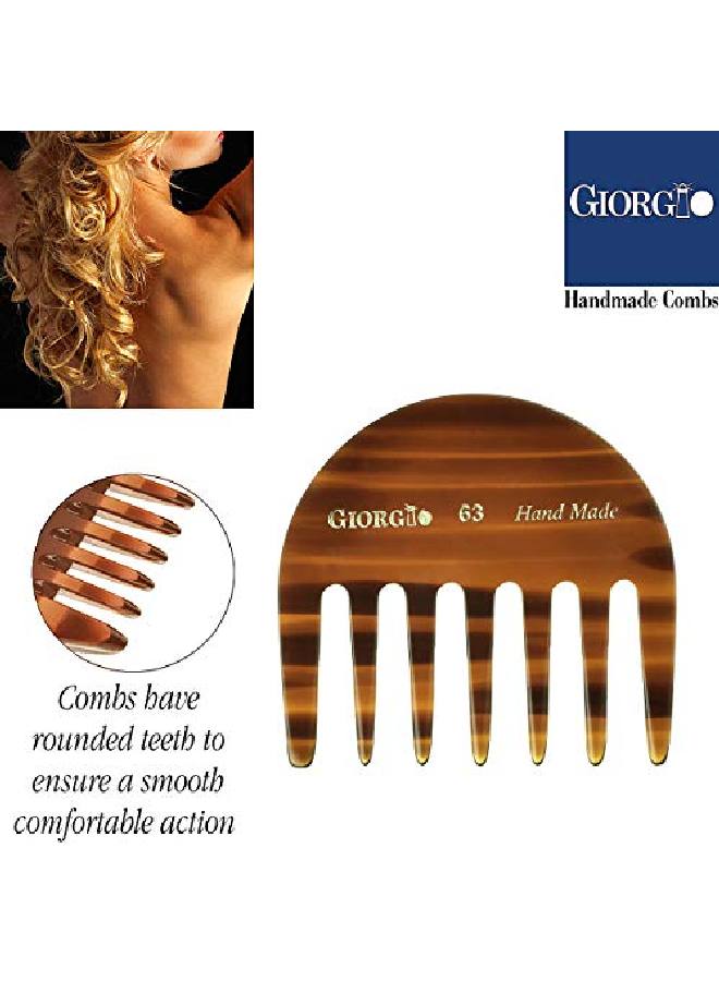 Giorgio G63 Small Travel Purse Hair Detangling Comb Pocket Wide Tooth Comb For Curly Hair Thick Wavy. Hair Detangler Comb For Wet And Dry Everyday Care. Handmade Of Cellulose Sawcut Hand Polished - Image 3