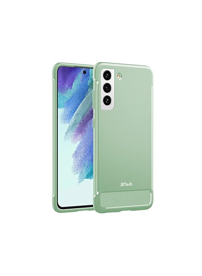 Jetech Slim Fit Case Compatible With Samsung Galaxy S21 Fe 5G 6.4-Inch, Thin Phone Cover With Shock-Absorption And Carbon Fiber Design (Green) - Image 2