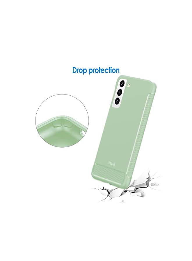 Jetech Slim Fit Case Compatible With Samsung Galaxy S21 Fe 5G 6.4-Inch, Thin Phone Cover With Shock-Absorption And Carbon Fiber Design (Green) - Image 4