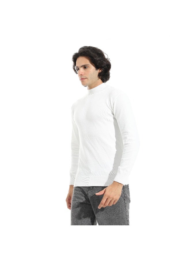 Andora Long Sleeves Half High Collar Pullover_Off-White - Image 3