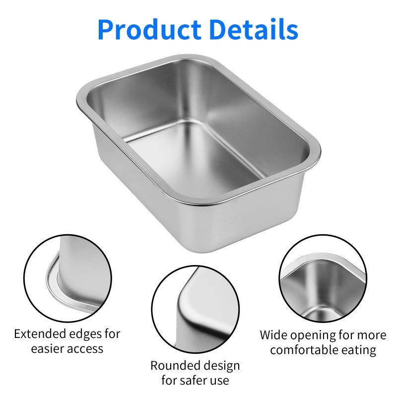Ohtomber Stainless Steel Dog Bowl - 2.65 Gallons Metal Large Pet Dog Water & Food Bowl, Outdoor Feeder Water Trough Dish Plate for Cat, Big, Extra Large Breed - Image 4