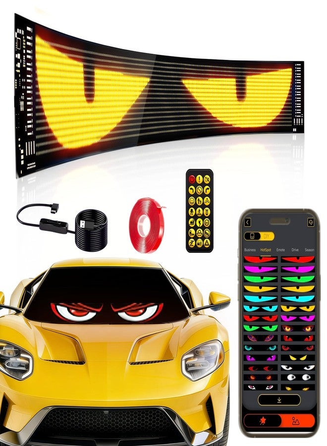 howdot LED Sign for Car (Black, 4.72''x23.43'') - Image 1