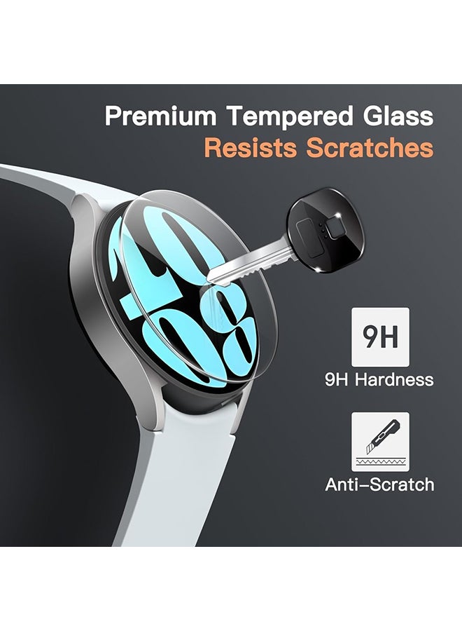 O Ozone Tempered Glass Screen Protector for Samsung Galaxy Watch 6 44mm [2 Pack], 3D Full Coverage Curved Edge Screen Protective Cover - Image 5